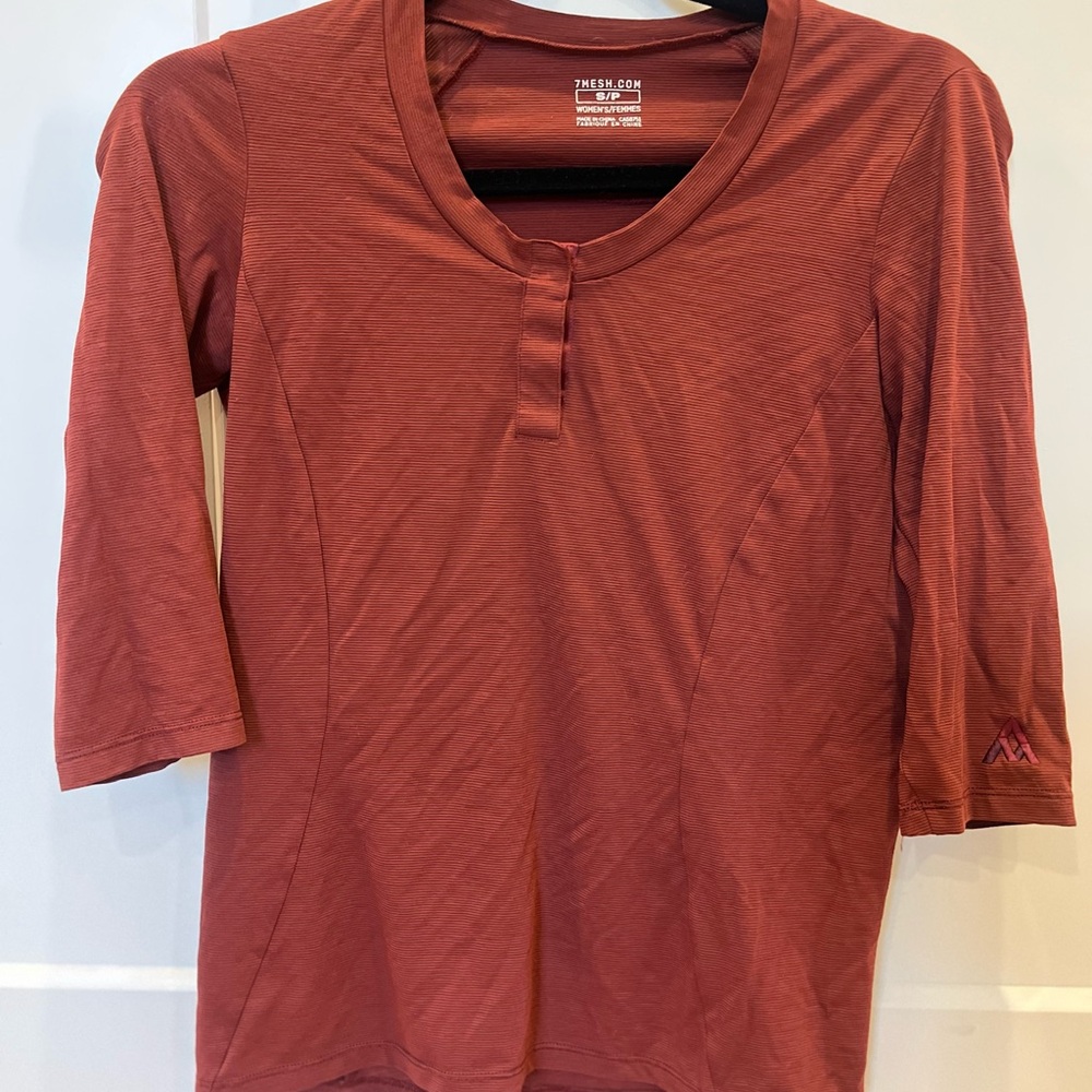 7mesh Merino Women's Long Sleeve Rust Tee